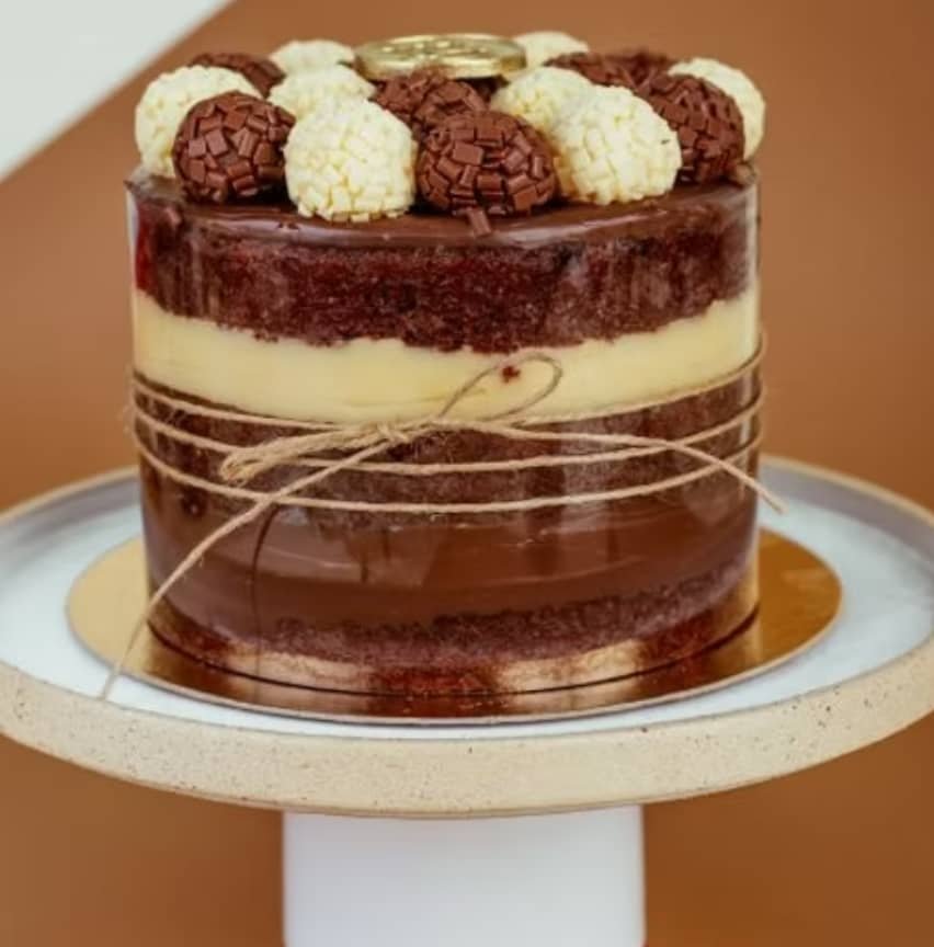 chocolate black and white cake(Bolo casadinho)